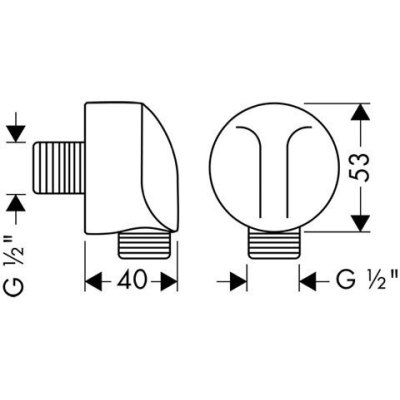 Шланговое подсоединение Hansgrohe Fixfit S 27454000. Фото
